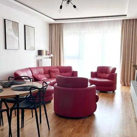 Capital Towers - Apartament Red W Centrum Miasta Z Widokiem Na Rzeke I Park Διαμέρισμα